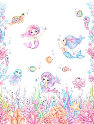 Dutch Cute Walls- Little Mermaids 212x280cm - CW6059-1