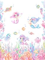 Dutch Cute Walls- Little Mermaids 212x280cm - CW6059-1 - thumbnail