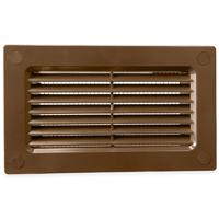 Kunststof Gevelklep (buiten Toepassing) Voor Kanaal 120 X 60mm - Bruin - thumbnail