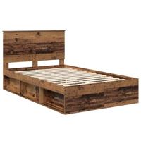 Bedframe met hoofdeinde Oudhout 120 x 200 cm Massief grenenhout - thumbnail