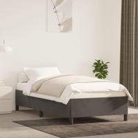 Bedframe fluweel donkergrijs 90x200 cm - thumbnail