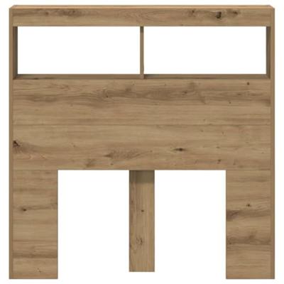 Hoofdbordkast met LED 100x17x102 cm artisan eikenkleurig Hoofdbordkast met LED 100x17x102 cm artisan eikenkleurig
