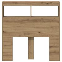 Hoofdbordkast met LED 100x17x102 cm artisan eikenkleurig - thumbnail