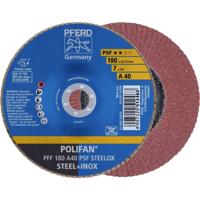 PFERD TOOLS 67644185 PFF 180 A 40 PSF STEELOX Lamellenschijf Diameter 180 mm Boordiameter 22.23 mm Korrelgrootte (num) 40 RVS, Staal 10 stuk(s) - thumbnail