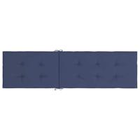VidaXL Terrasstoelkussen oxford stof marineblauw - thumbnail