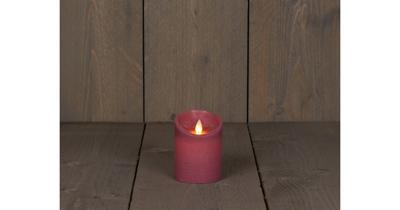 Kaars wax rustiek bewegende vlam 7,5x10 cm antiek roze b.o. Anna's Collection - Annas collection