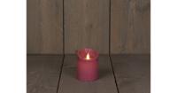 LED Kaars Wax Antiek Roze 10cm - thumbnail