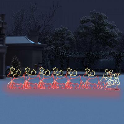 vidaXL Kerstverlichting 6 rendieren en slee 2160 LED's XXL 7 m