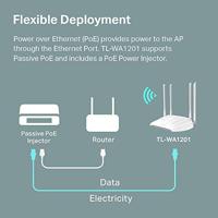 TP-Link AC1200 Wireless Gigabit access point | Desktop WiFi Bridge | MU-MIMO & Beamforming | Ondersteunt AP/Multi-SSID/Client/RE-modus, 4 vaste antennes | Passieve PoE met Free PoE Injector - thumbnail