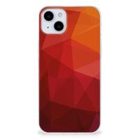 TPU Hoesje voor iPhone 15 Polygon Red - thumbnail