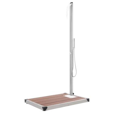 Buitendouche met bruine basis 225 cm roestvrij staal Buitendouche met bruine basis 225 cm roestvrij staal