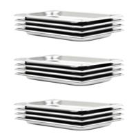 Gastronormbakken 12 st GN 1/3 20 mm roestvrij staal - thumbnail