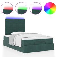 Ottoman bed met matrassen en LED's 120x190cm fluweel - thumbnail