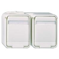 ELSO stopcontact 445449 2f. 16 A wager. licht/basisgrijs 1 stuk(s) - thumbnail