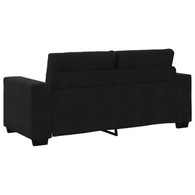Loveseat bank 140 cm fluweel zwart