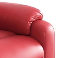 Fauteuil verstelbaar kunstleer rood - thumbnail