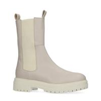 Manfield hoge leren chelsea boots beige - thumbnail