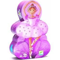 Puzzel De ballerina met bloem 36 stuks DJECO multi-gekleurd