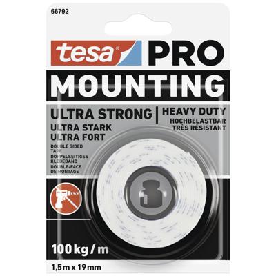 tesa Mounting PRO Ultra Strong 66792-00000-00 Montagetape Wit (l x b) 1.5 m x 19 mm 1 stuk(s) tesa Mounting PRO Ultra Strong 66792-00000-00 Montagetape Wit (l x b) 1.5 m x 19 mm 1 stuk(s)