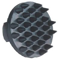 Gummi noppenborstel zwart - thumbnail