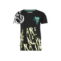 Vingino T-shirt Hexup met all over print zwart - thumbnail