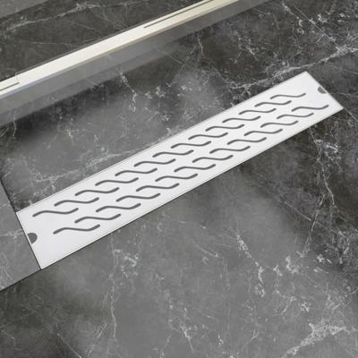 VidaXL Douchegoot rechthoekig golf 630x140 mm roestvrij staal