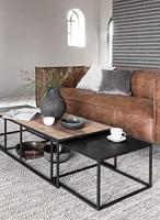 DTP Home Salontafel 'Cosmo' Teakhout, Set van 3 stuks - thumbnail