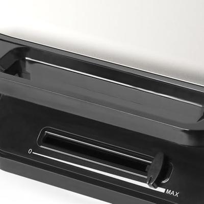EMERIO WM-123356 Dubbel wafelijzer Anti-aanbaklaag, BPA-vrij, Traploze temperatuurregeling RVS, Zwart