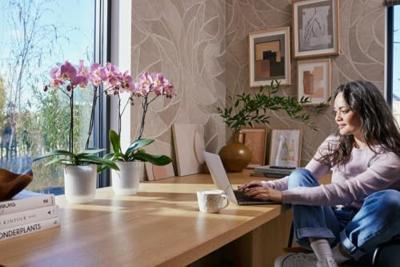 Elho Vibes fold orchid 12.5 transparant - thumbnail