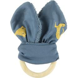 Trixie bijtring Whippy Weasel junior 17 cm katoen blauw/geel Trixie bijtring Whippy Weasel junior 17 cm katoen blauw/geel