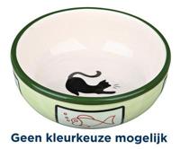 TRIXIE VOERBAK / WATERBAK KAT / VIS KERAMIEK ASSORTI 13 CM 350 ML 4 ST - thumbnail