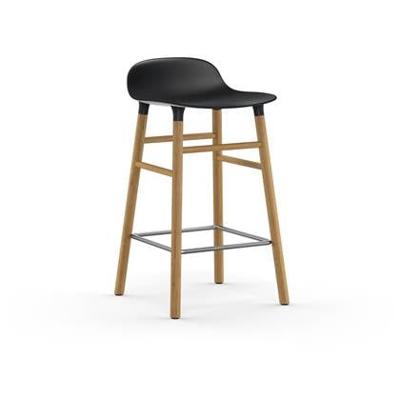 Normann Copenhagen Form Barkruk Low 65 cm - Eiken - Zwart Normann Copenhagen Form Barkruk Low 65 cm - Eiken - Zwart