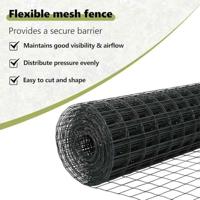 VidaXL Hek met paal grijs 1,2 x 10 m staal en pvc - thumbnail