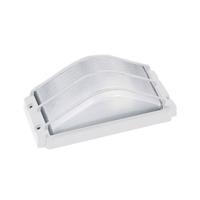 LED Tuinverlichting - Buitenlamp - Ovalis - Wand - Aluminium Mat Wit - E27 - Rechthoek - thumbnail