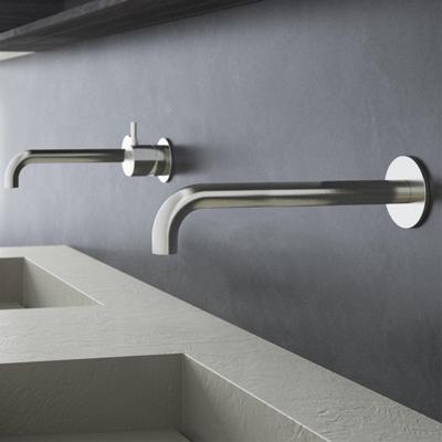 Wastafelkraan Uitloop Hotbath Cobber Rond 18 cm Geborsteld Nikkel