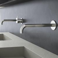 Wastafelkraan Uitloop Hotbath Cobber Rond 18 cm Geborsteld Nikkel - thumbnail