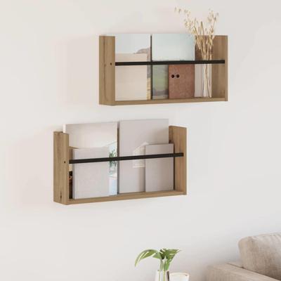 Tijdschrift Rek met plank 2 pcs Artisan Eiken 60 x 12 x 30 cm Tijdschrift Rek met plank 2 pcs Artisan Eiken 60 x 12 x 30 cm