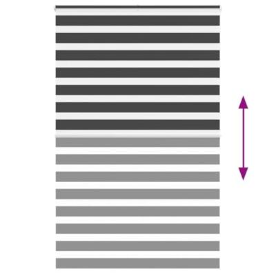 Zebra rolgordijn 140x200 cm stofbreedte 135,9 cm zwart