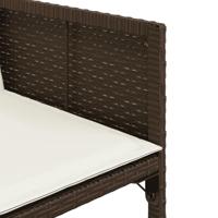 17-delige Tuinset met kussens poly rattan bruin - thumbnail