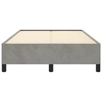 Bedframe zonder matras 120x200 cm fluweel lichtgrijs - thumbnail