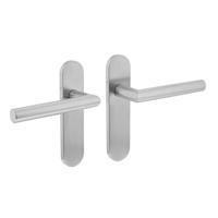 Intersteel deurkruk op schild - Hoek 90° - blind - RVS geborsteld - thumbnail