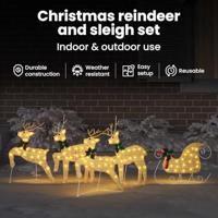 VidaXL Led rendieren 5 pcs goud stof - thumbnail