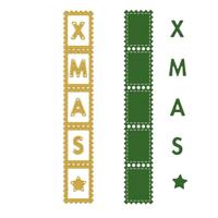 Vaessen Creative • snijmallen postzegelstrip 6st. - thumbnail