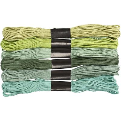 Creativ Company Borduurgaren, dikte 1 mm, groen, 6 bol/ 1 doos - thumbnail