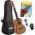 Cascha HH 2036 Premium Mahogany concert ukelele set (4-talig) - thumbnail