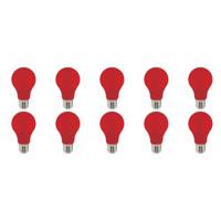 LED Lampen Set 10 Stuks - Specta Rood - E27 Fitting 3W - thumbnail