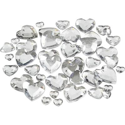 Creativ Company Strasstenen, afm 6+10+14 mm, zilver, 252 stuk/ 1 doos
