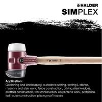 Halder SIMPLEX 3027.281 Voorhamer Ergonomische handgreep, Middelhard 3220 g 800 mm 1 stuk(s) - thumbnail