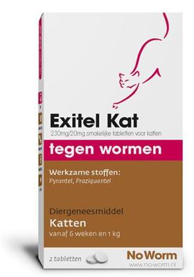 No Worm Exitel kat tegen wormen 4 tabletten - thumbnail