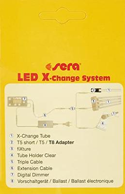 Sera LED Adapter T8 Set van 2 - Compatibel met X-Change Tubes voor Eenvoudig Aquariumonderhoud